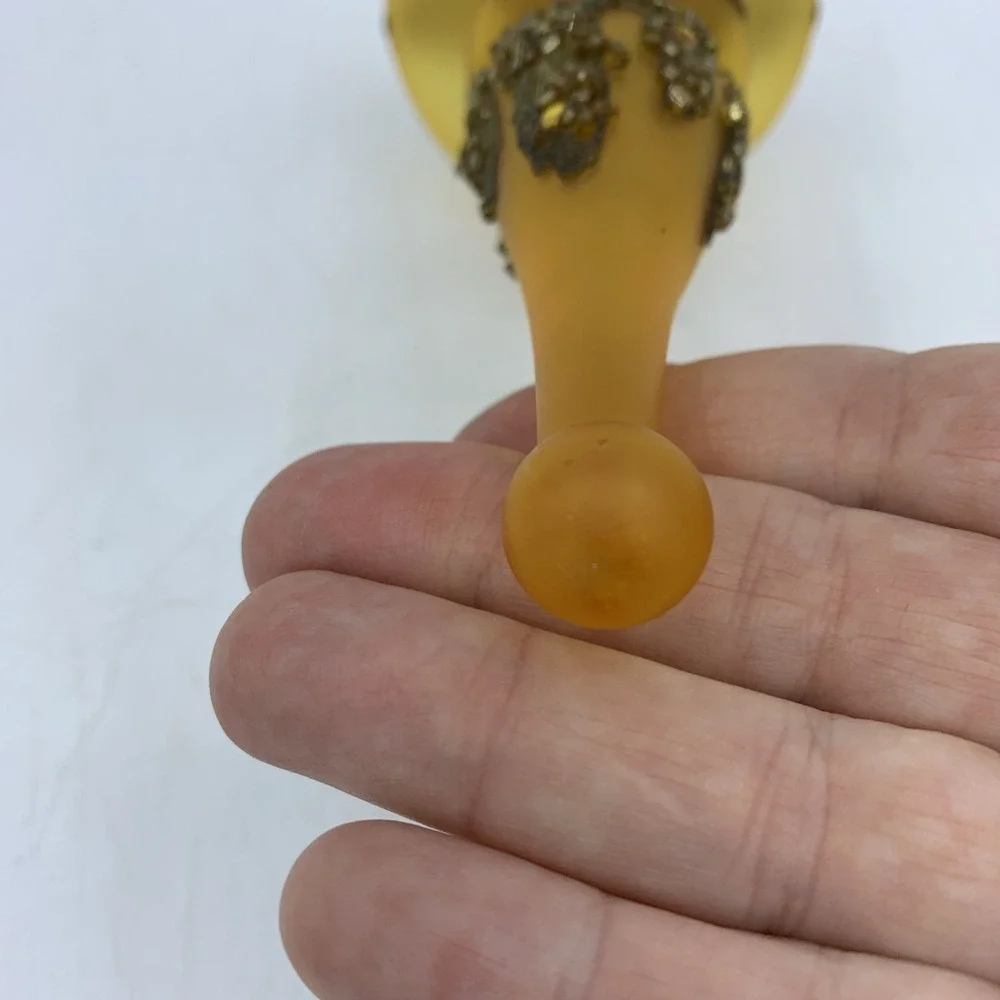 Vtg Amber Finial Ornament 8